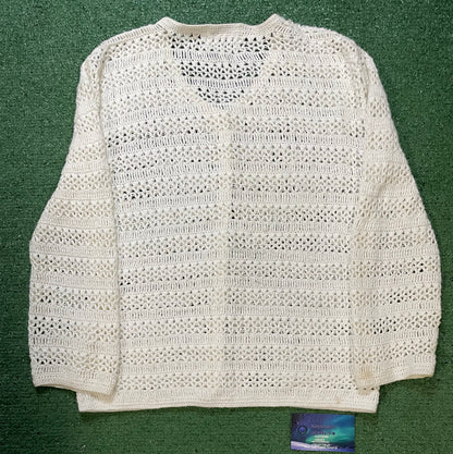 Vintage Carly St. Claire white knit cardigan