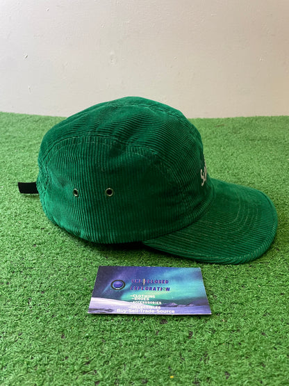Supreme corduroy green box logo  hat