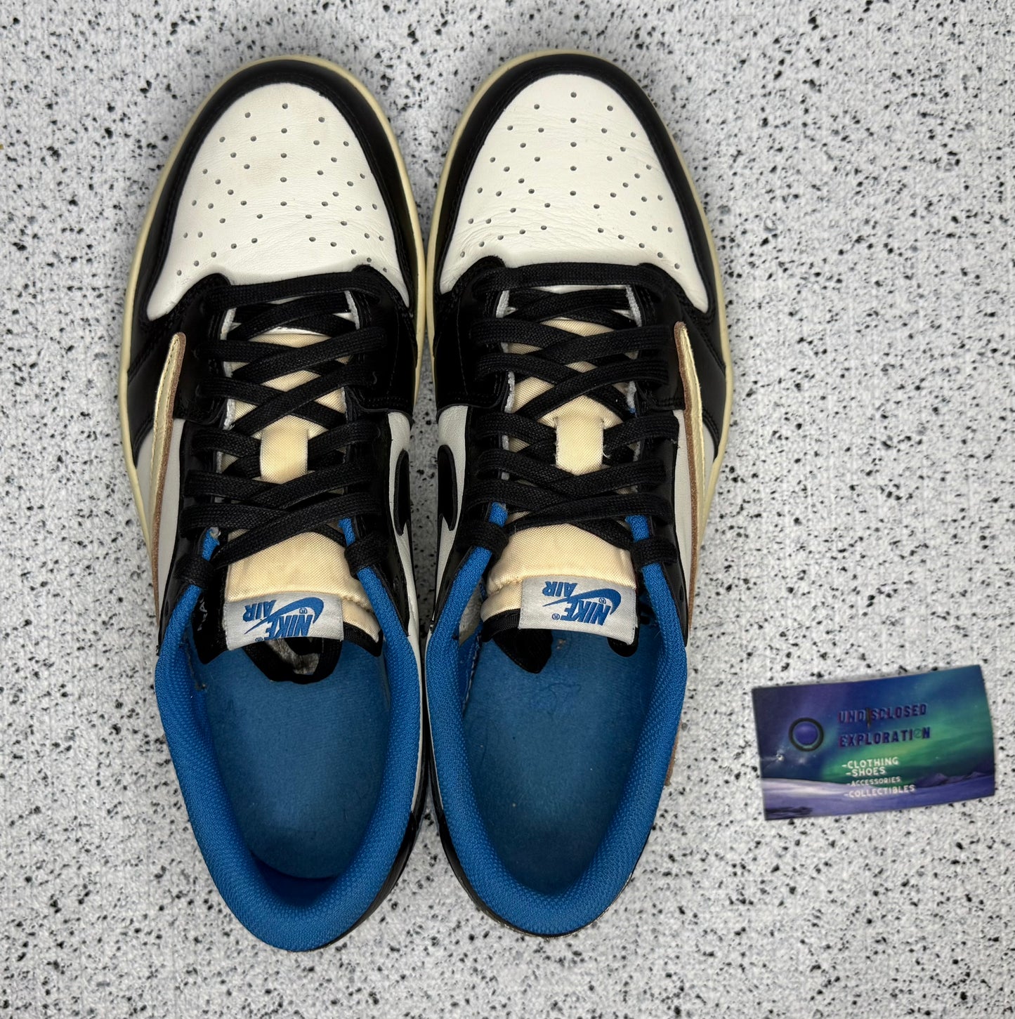 Jordan 1 Low Travis Scott Fragment 10.5 Men/12 Women “Preowned”