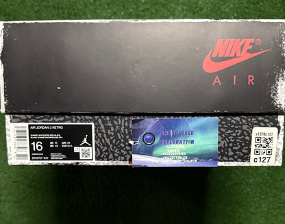 Jordan 3 White Cement 16 Men “Preowned”