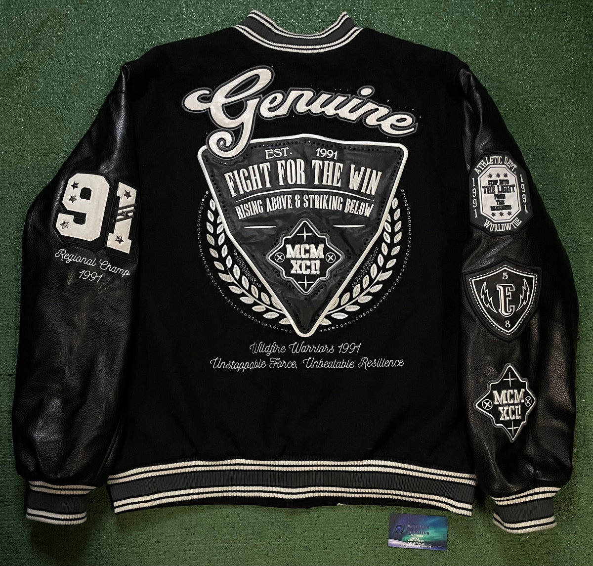 Genuine fight for the win suede & leather jacket