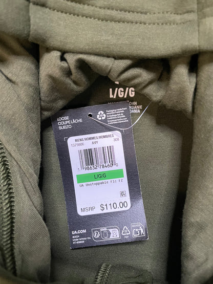 Under Armour unstoppable fleece olive green jacket