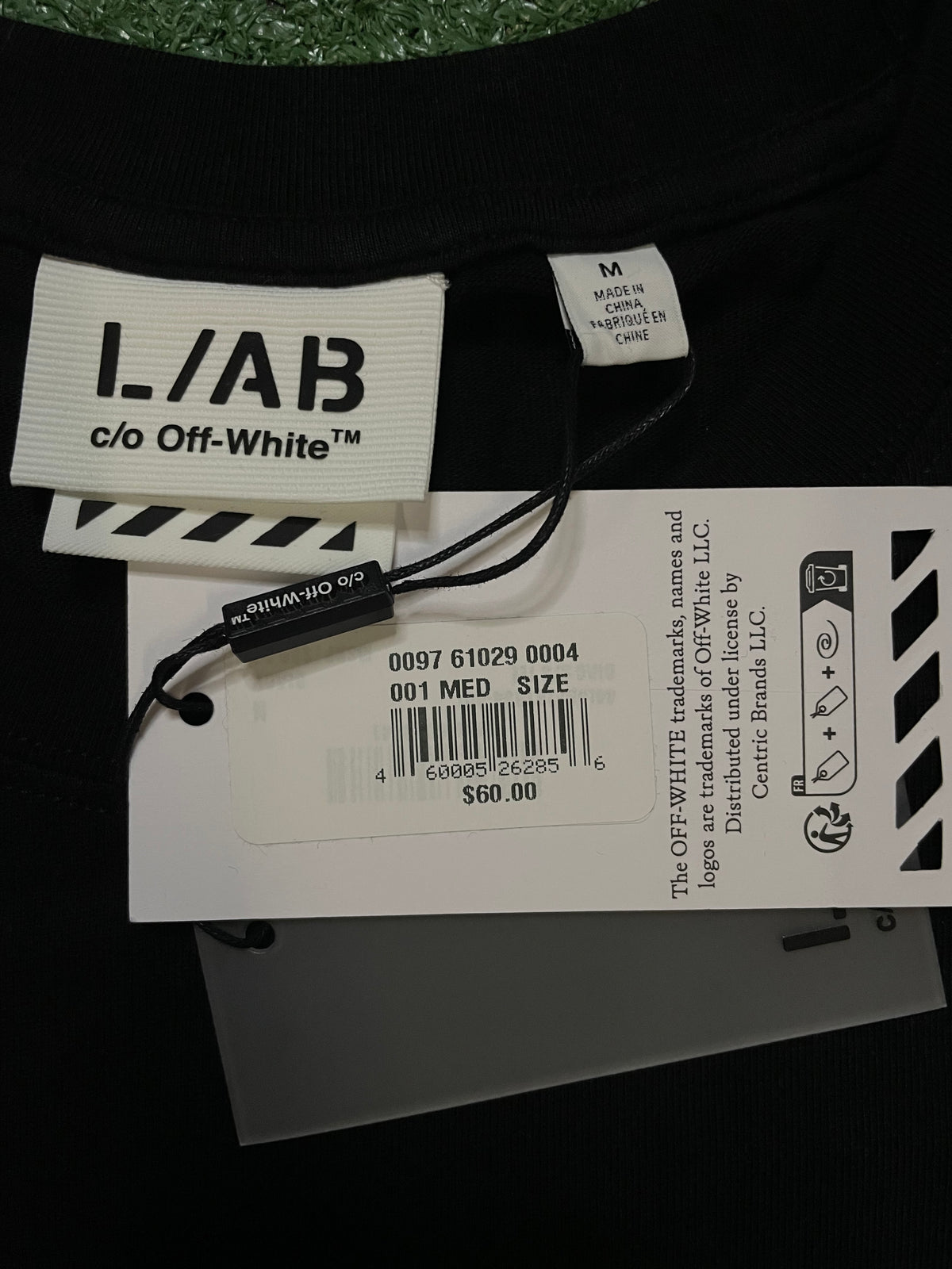 L/AB c/o Off-White Diagonal Oversized Tee