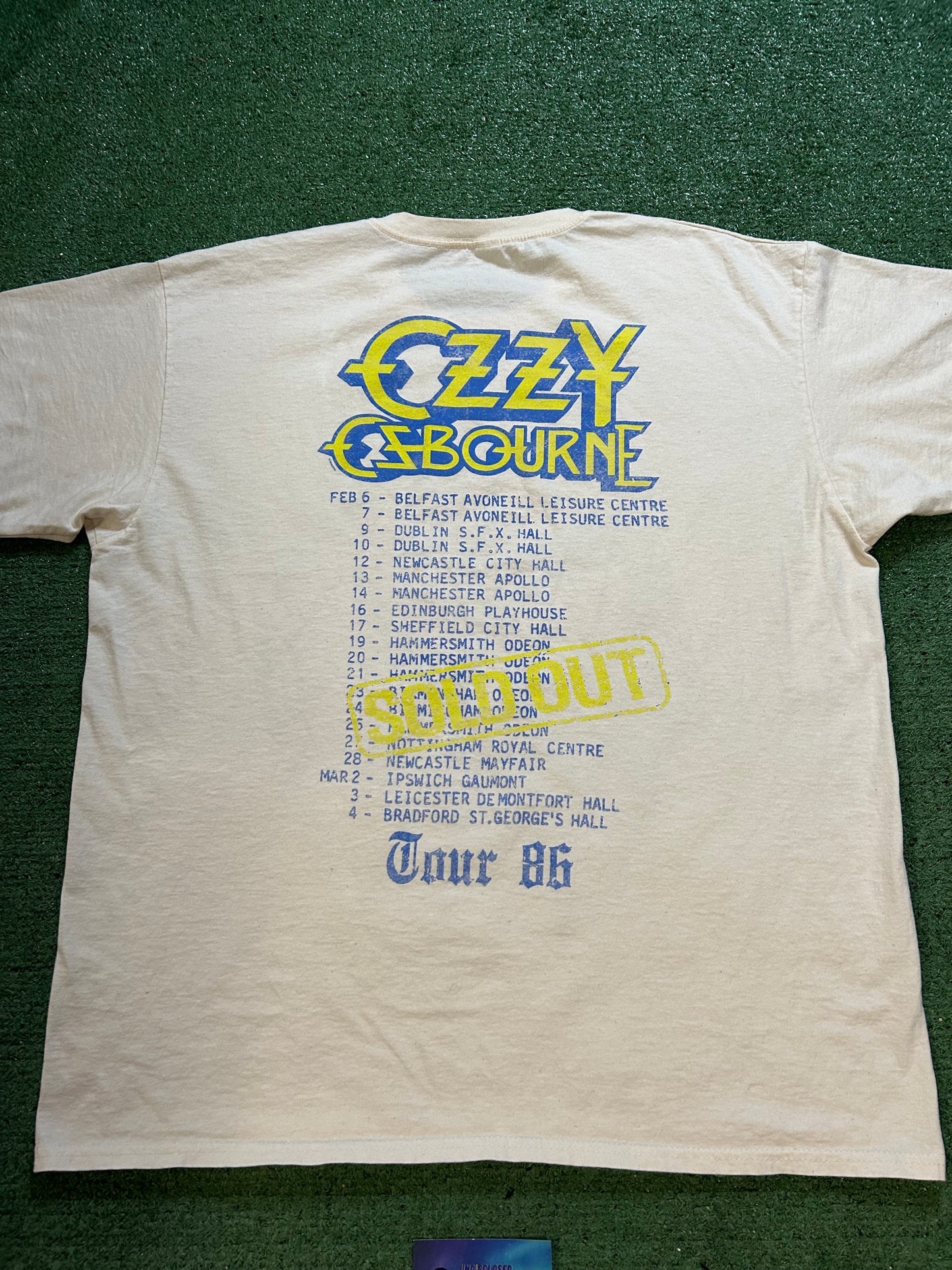 Ozzy ozbourne tour 86 white tee