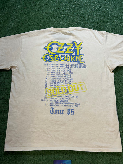 Ozzy ozbourne tour 86 white tee