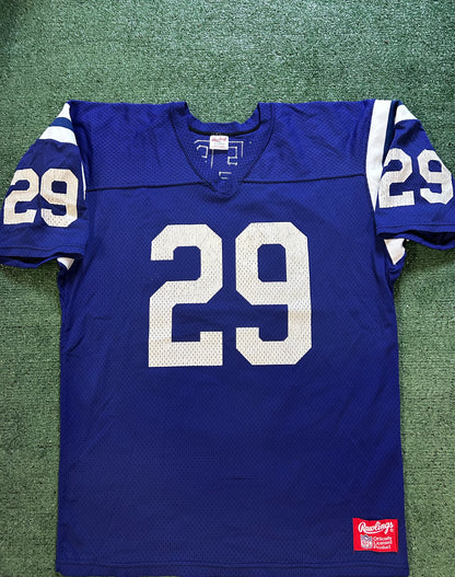 Vintage 1980s Rawlings blue and white football jersey