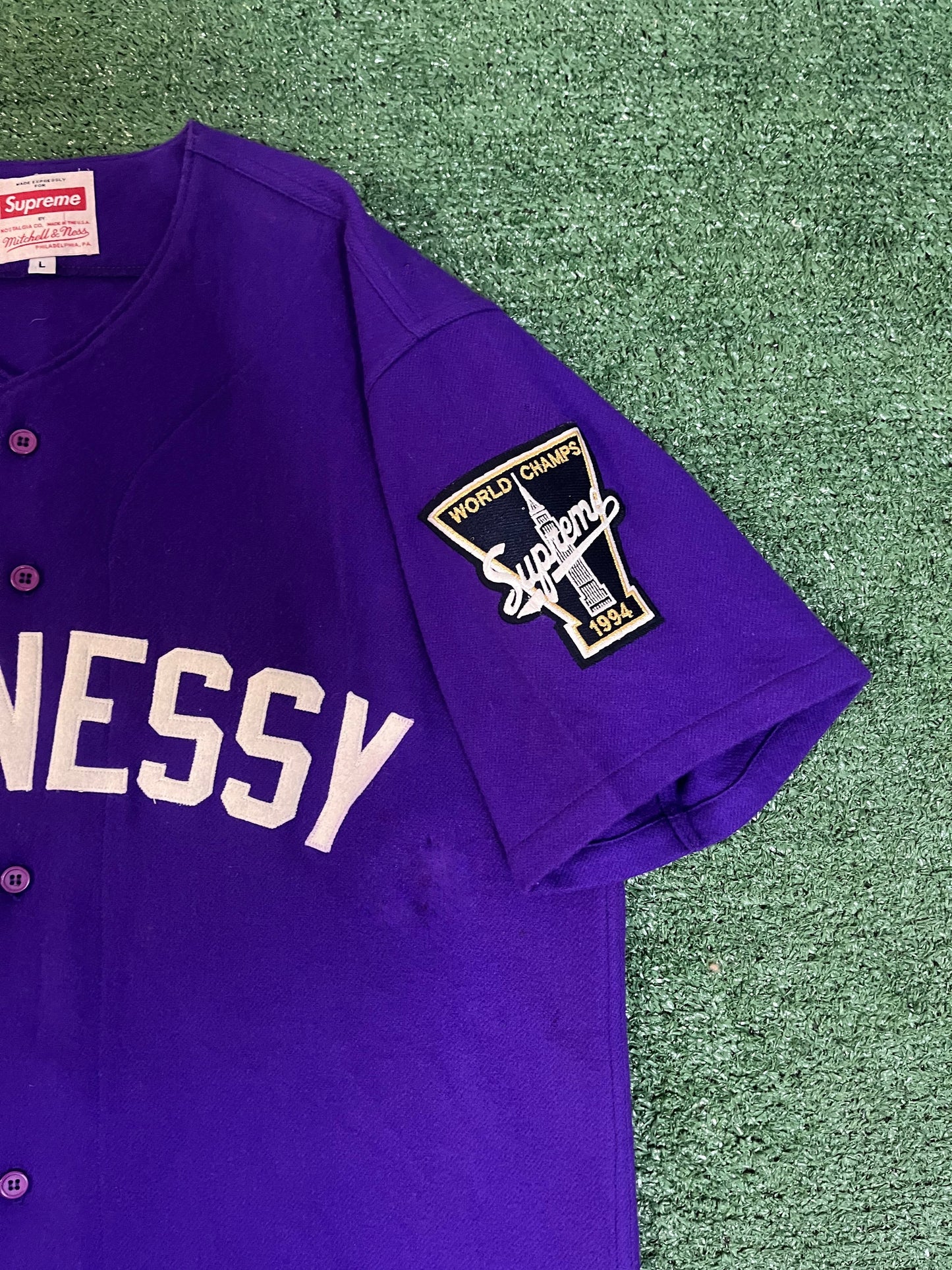 Supreme x Hennessy x Mitchell ness 2006 baseball jersey