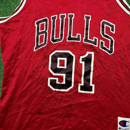 Vintage Dennis Rodman Chicago Bulls Champion Jersey