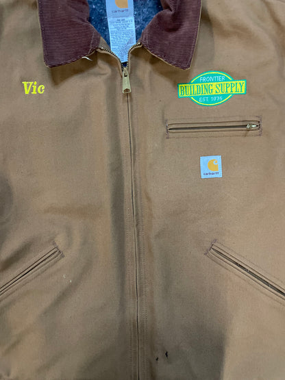 Vintage 2000s Carhartt Detroit tan jacket