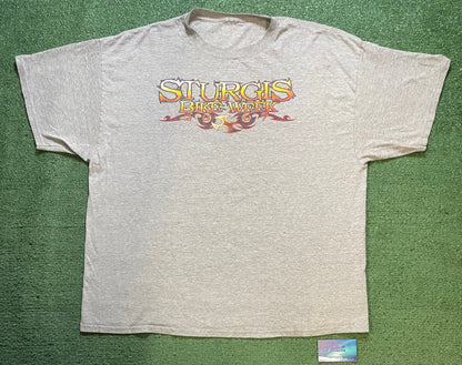 Vintage 2000s Sturgis Bike week grey tee