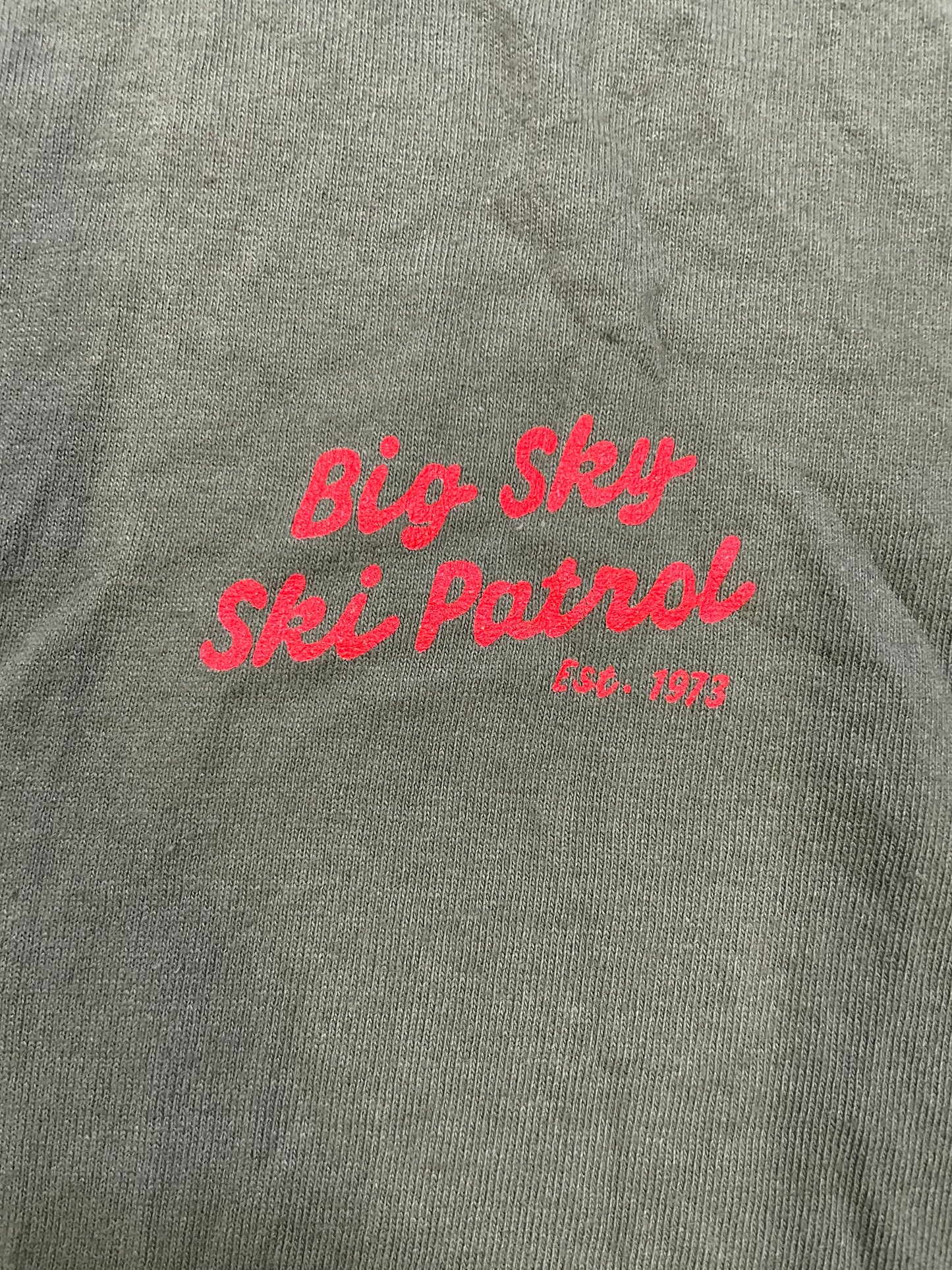 Big Sky Ski Patrol green tee