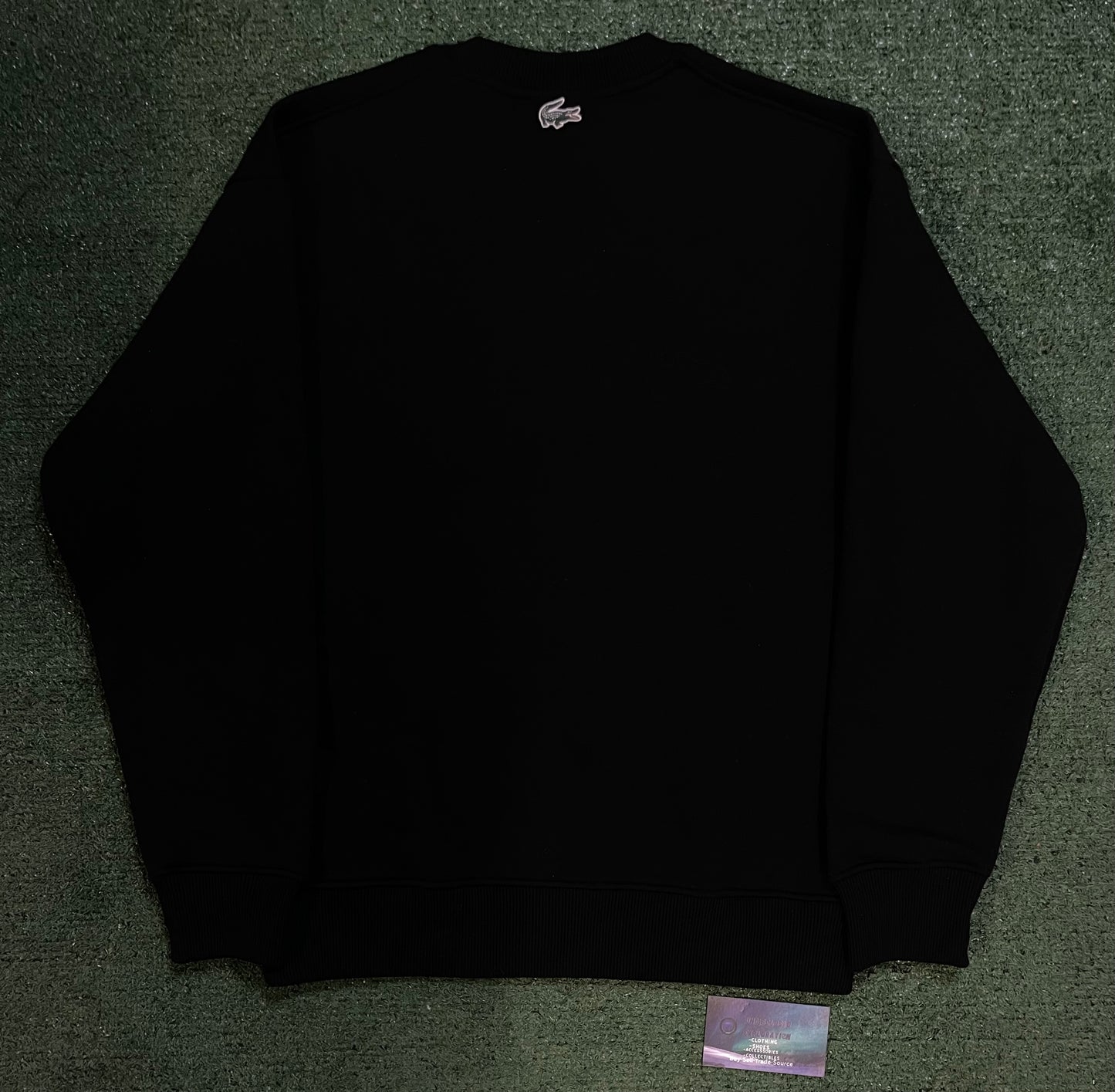 Lacoste embroidered black crewneck