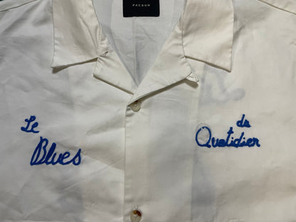 Liberte Camp white & blue button up shirt