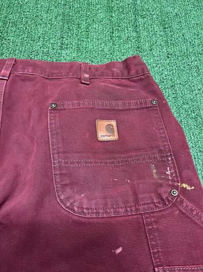 Vintage Carhartt double knee red shorts