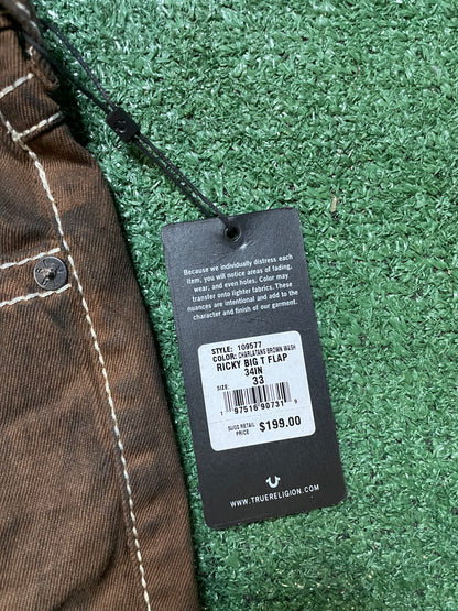True Religion brown wash Ricky jeans