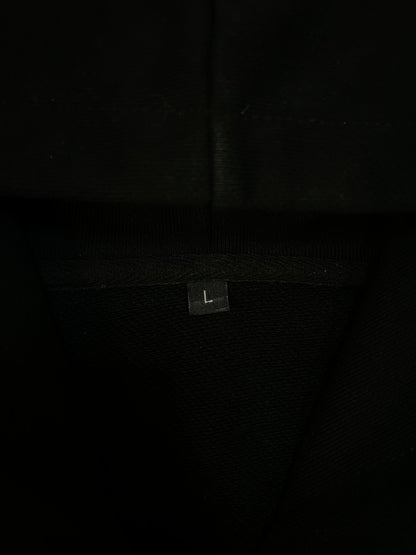 Black zipup rhinestone hoodie