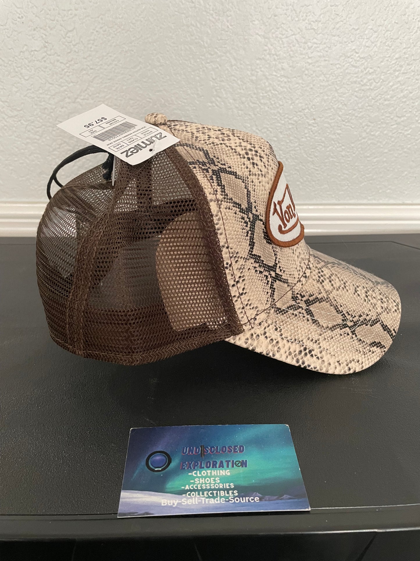 Von Dutch brown snakeskin hat
