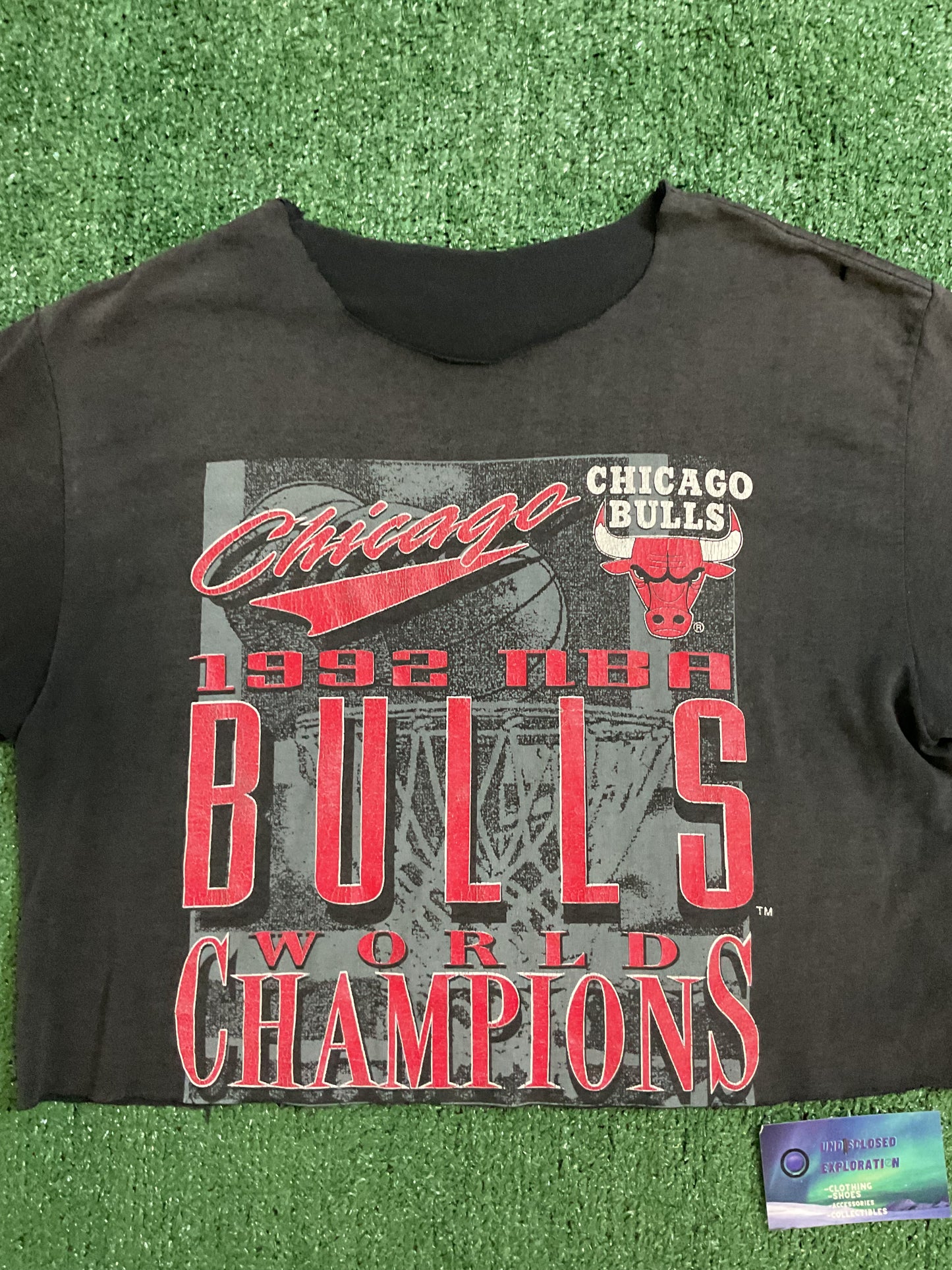 Vintage Chicago Bulls 1992 Championship Cropped Tee