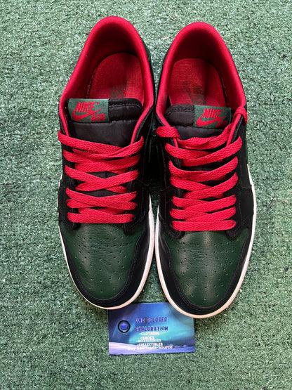 Air Jordan 1 low black gorge green size 7youth/8.5women