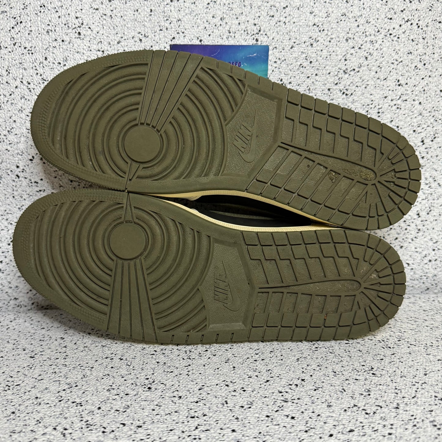 Jordan 1 Low Travis Scott Olive 11.5 Men/13 Women “Preowned”
