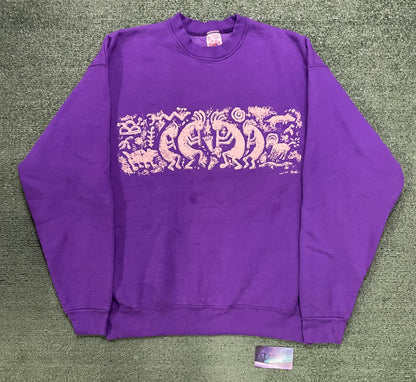 Vintage 1990s Purple Dancing Jazz crewneck