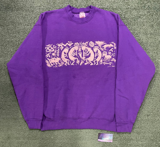 Vintage 1990s Purple Dancing Jazz crewneck