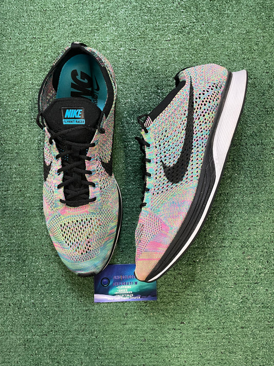 Nike Flyknit Racer multicolor black size 13men/14.5women