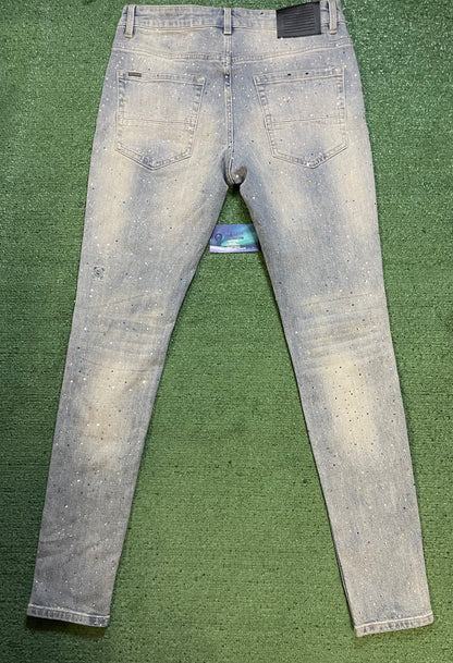 Serenede light wash rhinestone jeans