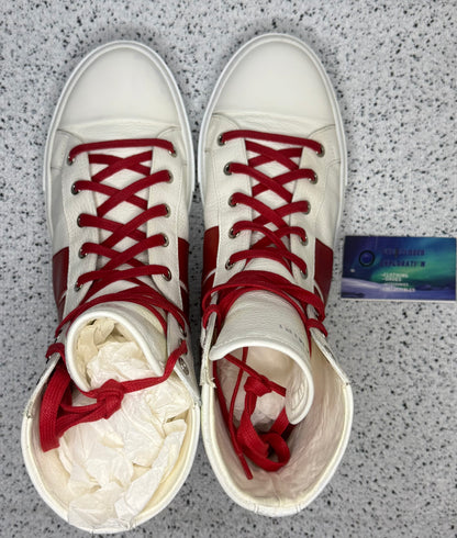 Amiri Sunset Leather Sneaker White Red 12 Men/45 EU “Preowned”