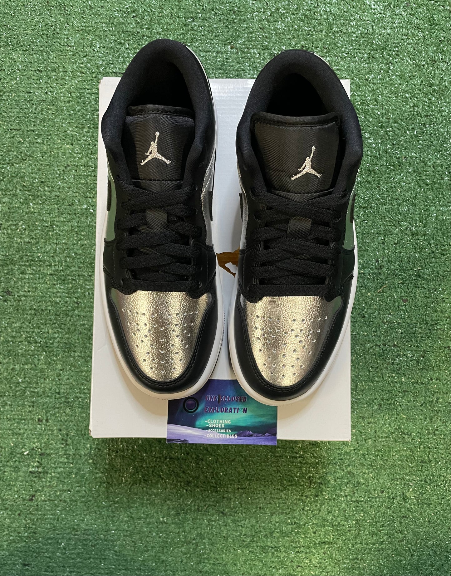 Air Jordan 1 Low black metallic Silver