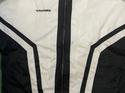Diadora black & white track jacket
