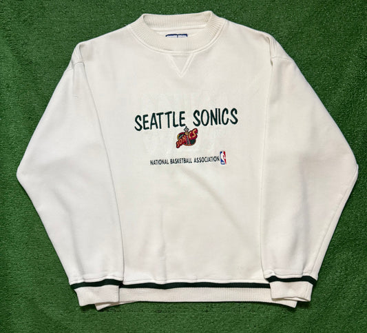 Vintage Seattle SuperSonics Crewneck White
