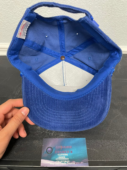 Vintage 1990s blue Corduroy hat
