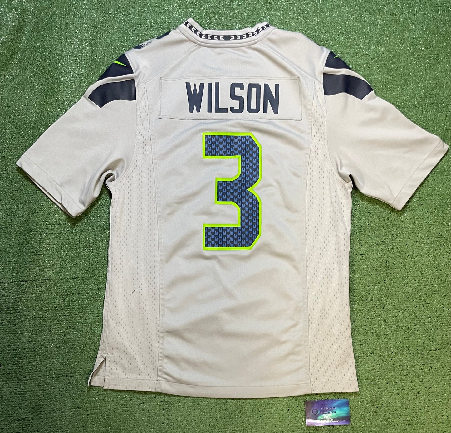 Nike Seattle Seahawks Russell Wilson #3 grey jersey