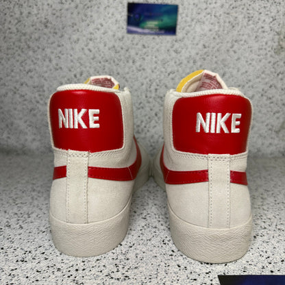 Nike SB Blazer Mid Summit White Red 9.5 Men “Preowned”