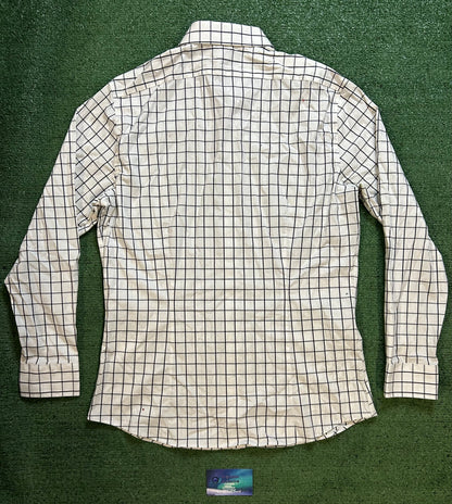 Banana republic black and white button up shirt