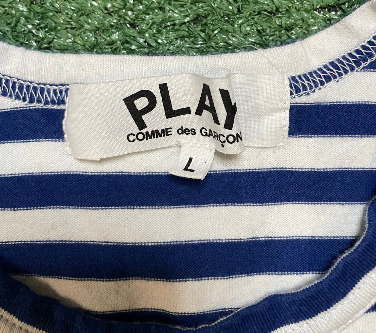Comme Des Garçon play striped red heart women’s longsleeve