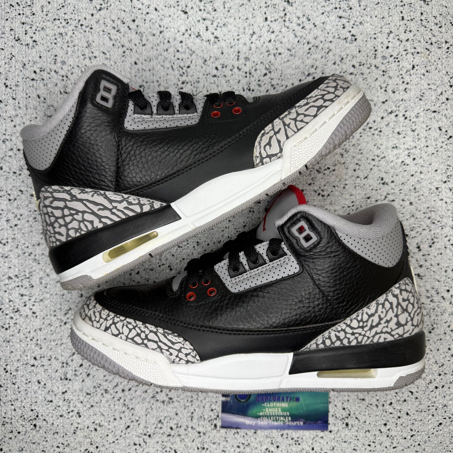 Jordan 3 Black Cement 2018 5 Youth “Preowned”