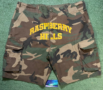 GV Gallery Raspberry Hills camo cargo shorts