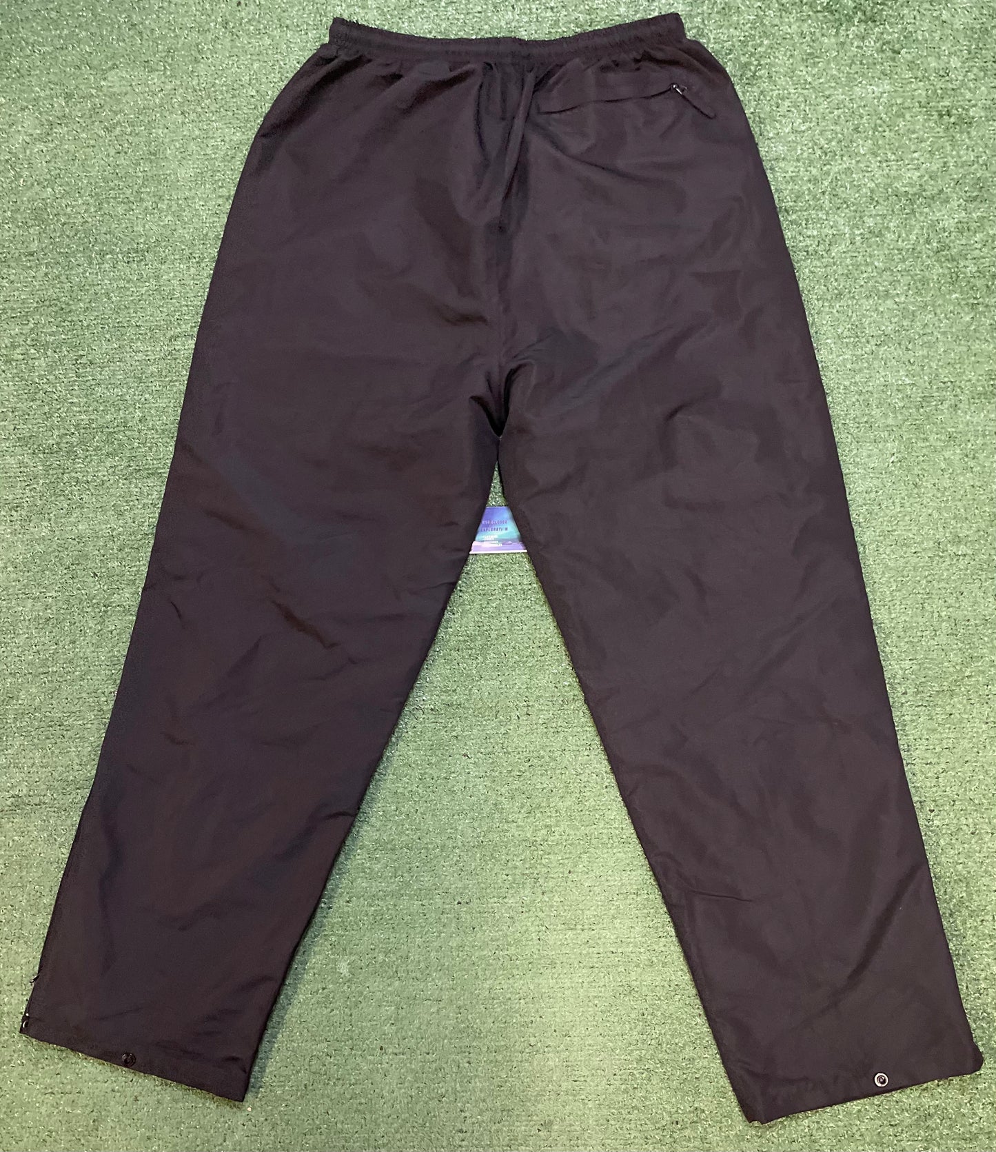 Raspberry black nylon pants