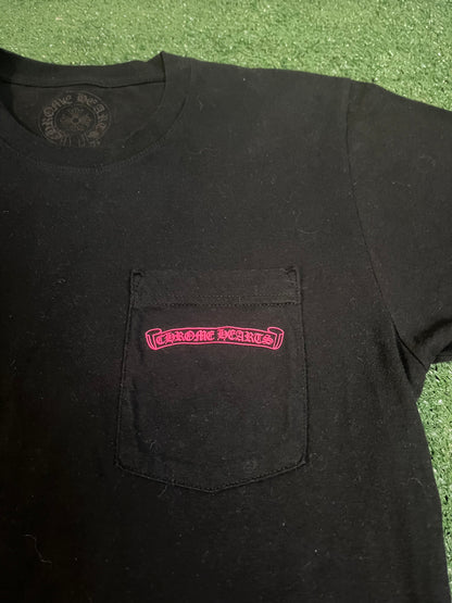 Chrome hearts Black and pink made in Hollywood tee