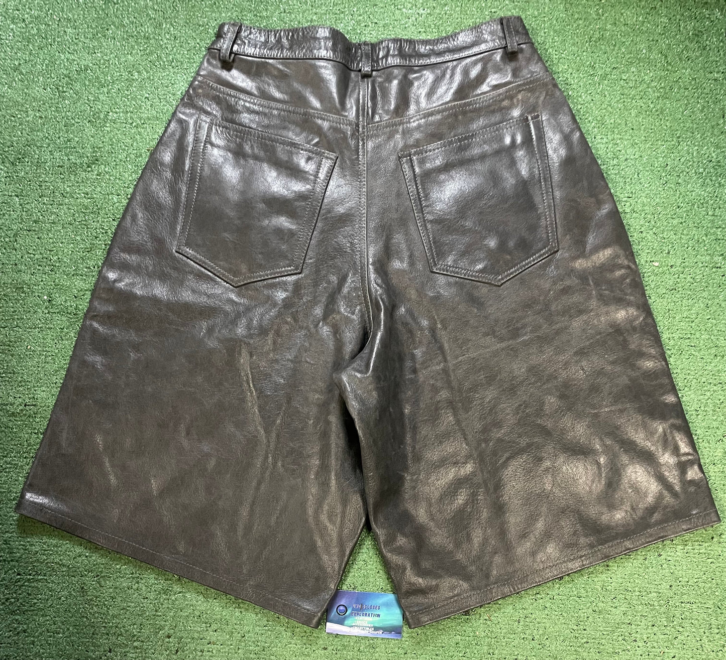GV Gallery Raspberry hills black leather shorts