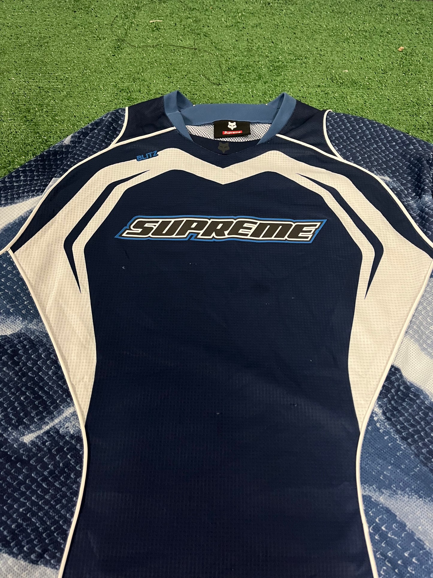 Supreme x Fox racing jersey blue