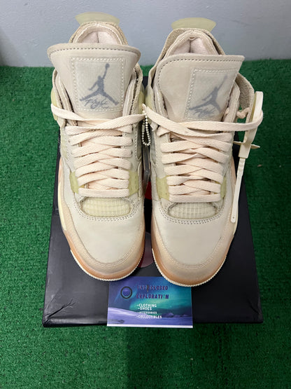 Jordan 4 x off white sail  size 5.5men/7women