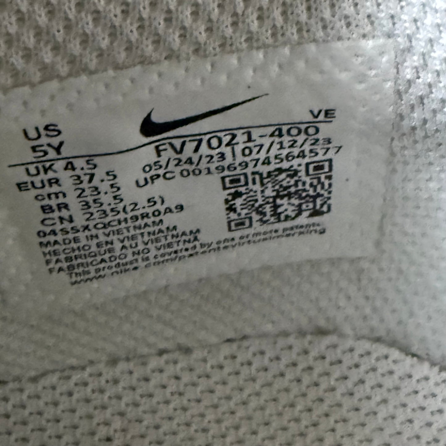Nike Dunk Low Photo Blue 5 Youth “Preowned”