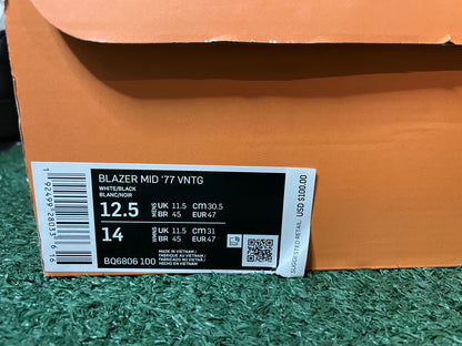 Nike Blazer mid 77 black & white size 12.5men/14women