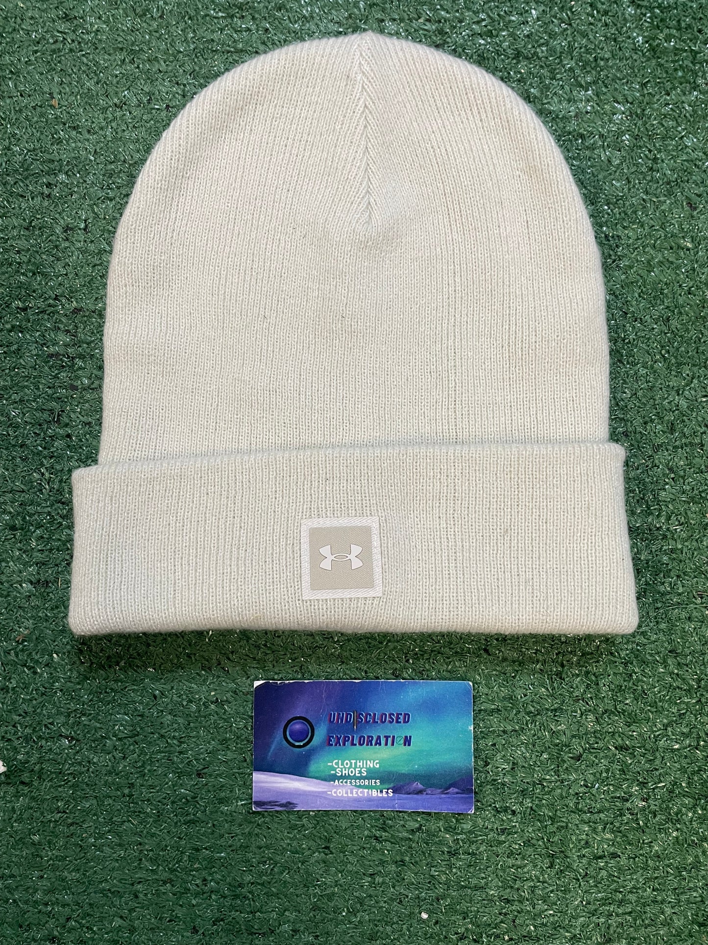 Under Armour white halftime beanie