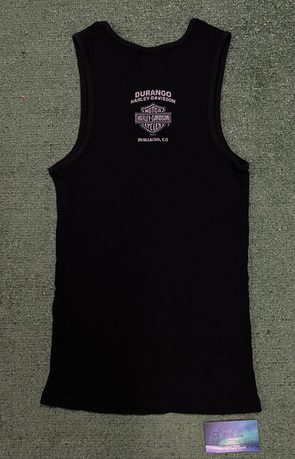 Harley Davidson motorcycles eagle black tank top