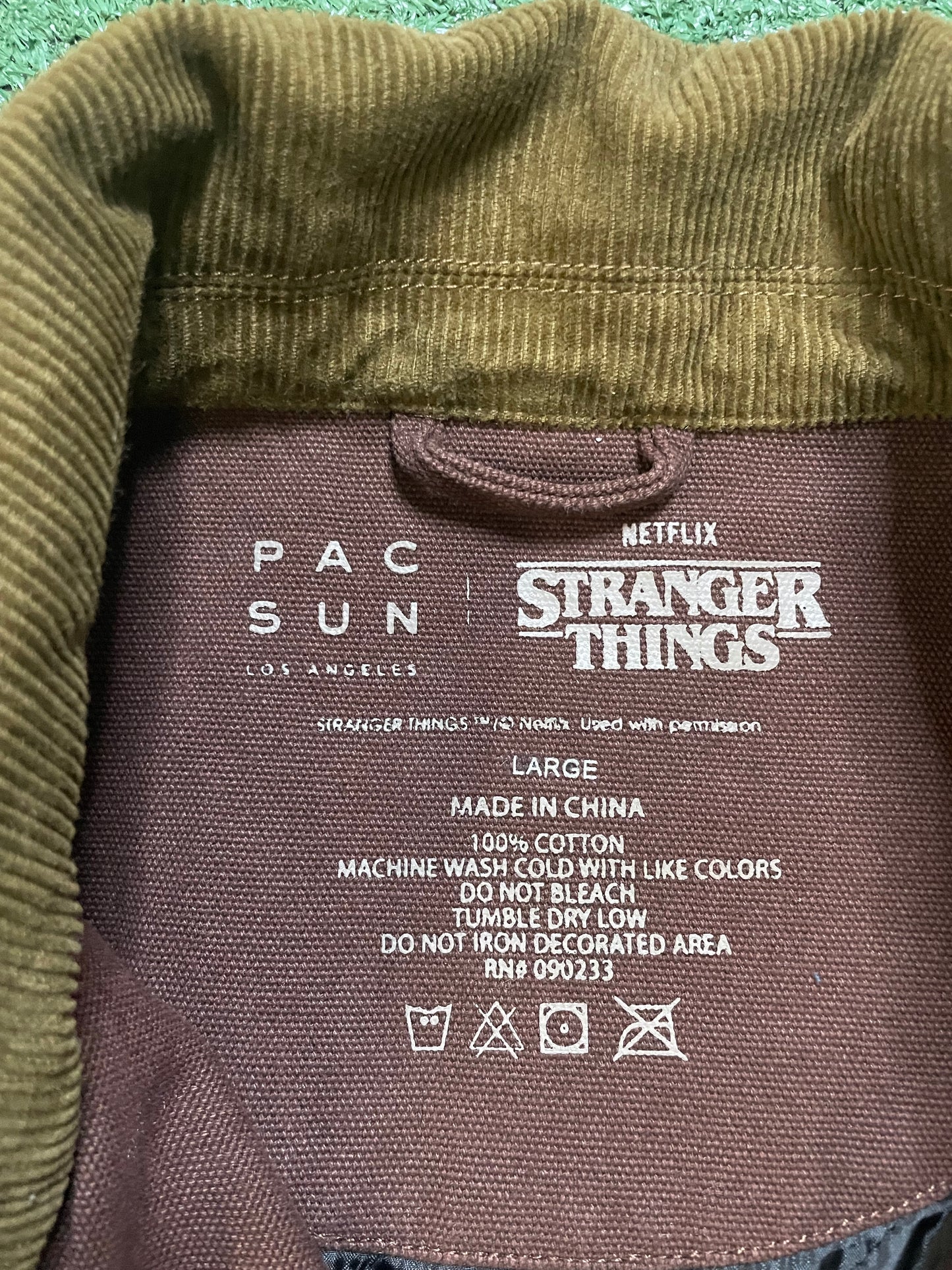 Netflix X stanger things hellfire brown zipup jacket