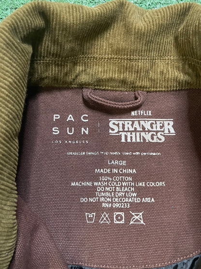 Netflix X stanger things hellfire brown zipup jacket